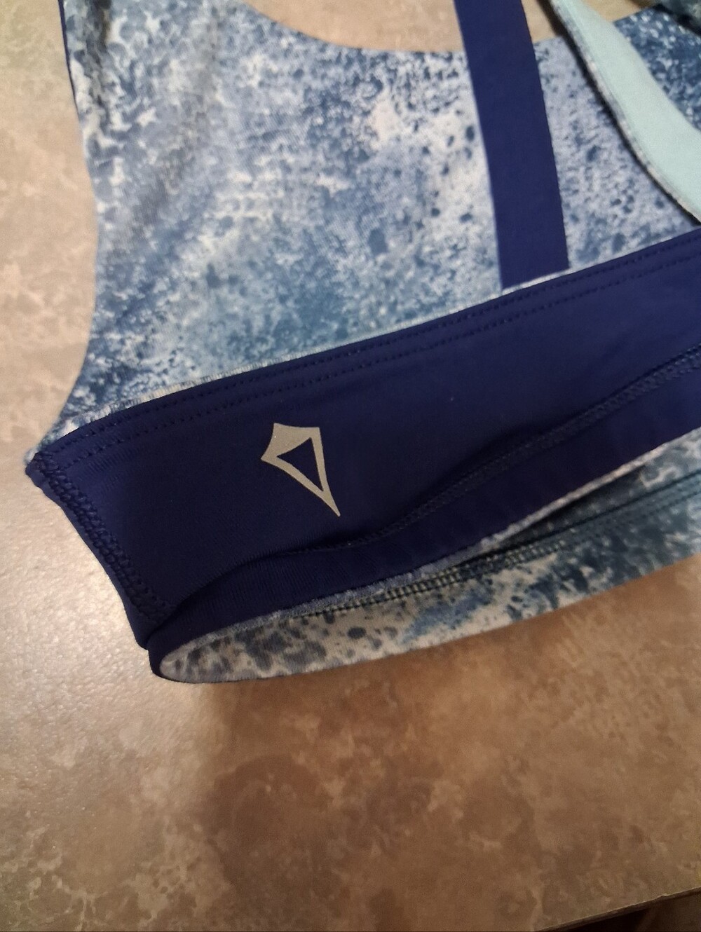 Ivivva Blue Patterned Crossback Sports Bra - Picture 4 of 6